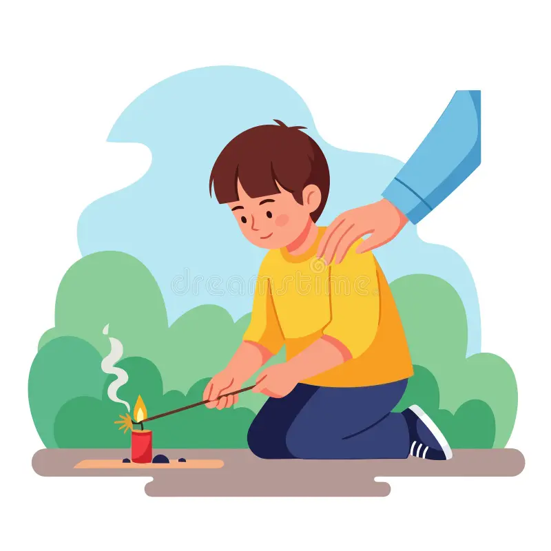 Light Crackers at a Safe Distance